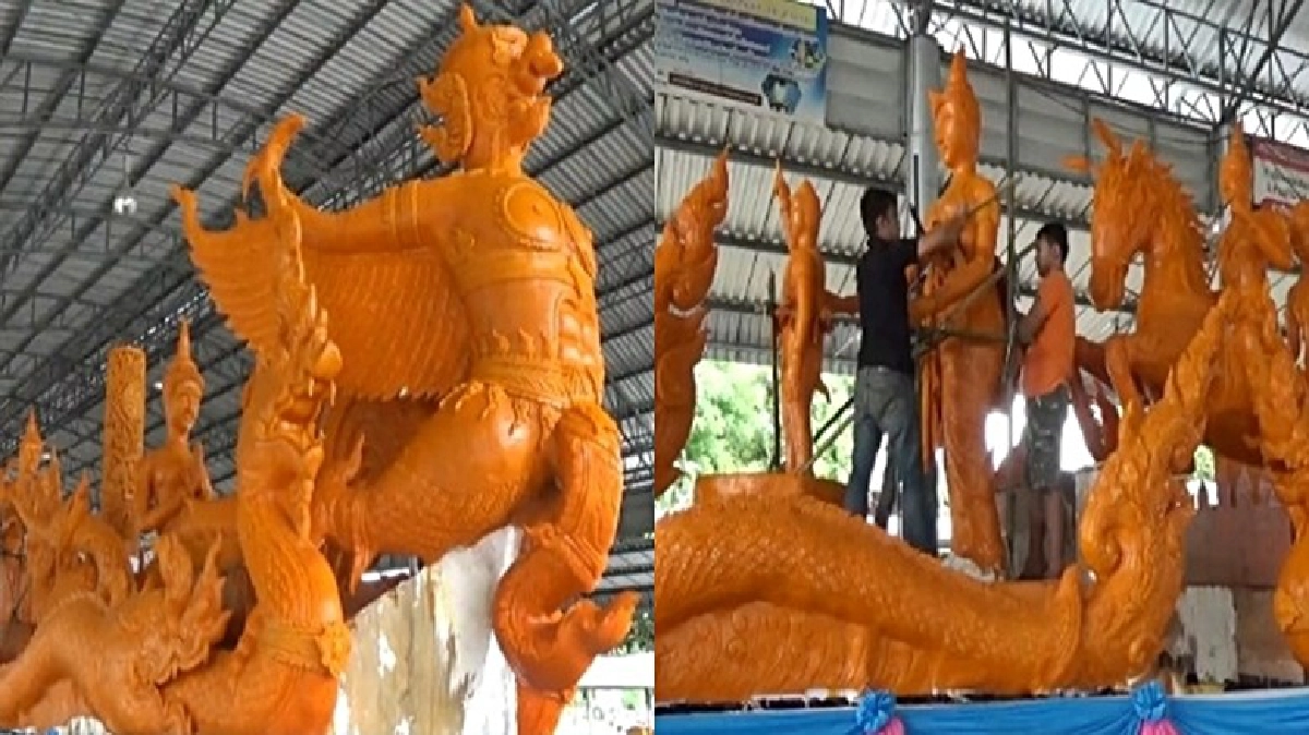 อุบลฯสร้างต้นเทียนแกะสลักยาวสุดในโลก (ชมคลิป) อุบลฯสร้างต้นเทียนแกะสลักยาวสุดในโลก (ชมคลิป)