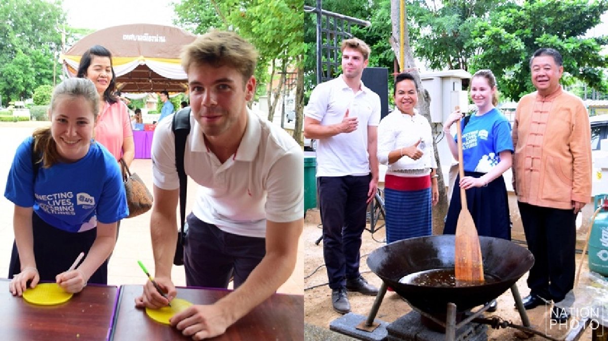 ชาวต่างชาติร่วมเทศบาลเมืองน่านหล่อเทียนพรรษา ชาวต่างชาติร่วมเทศบาลเมืองน่านหล่อเทียนพรรษา