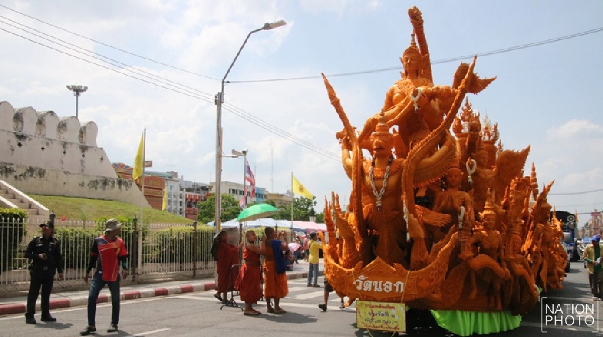 เทียน‘พระมหาชนก’วัดนอกโชคชัยคว้ารางวัลปีที่2 