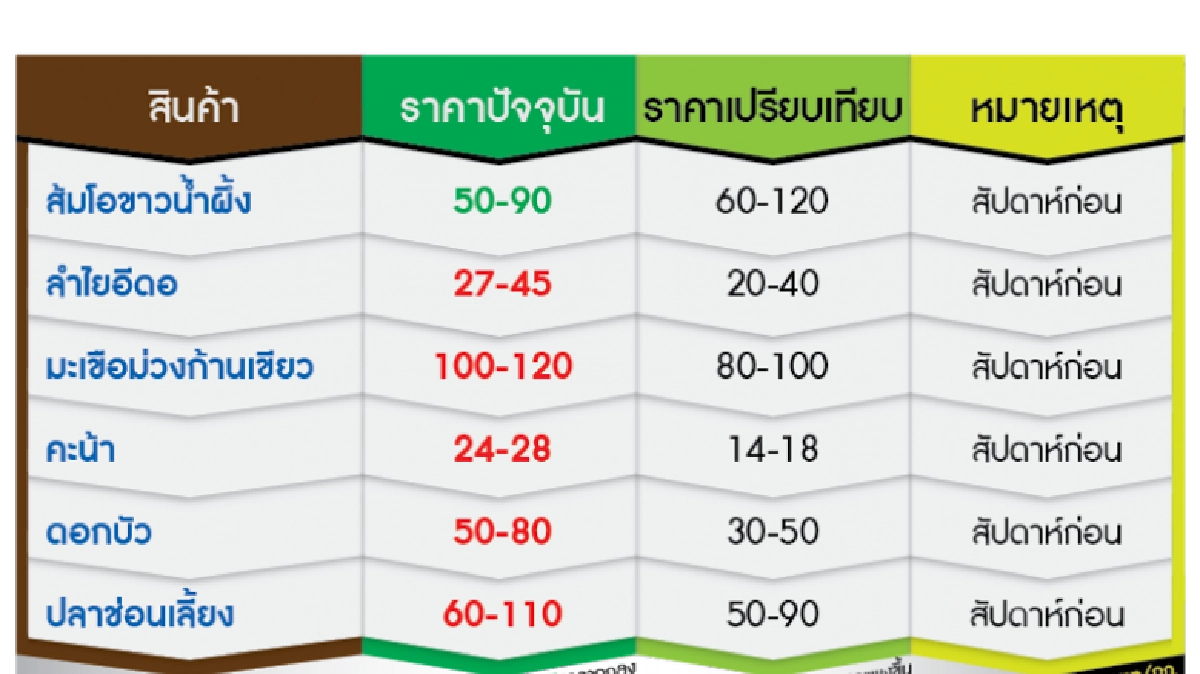ดอกบัว-ปลาช่อนปรับราคาขึ้น! ดอกบัว-ปลาช่อนปรับราคาขึ้น!