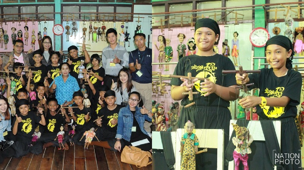 'หุ่นสายช่อชะคราม'@ร.ร.วัดเขายี่สาร 