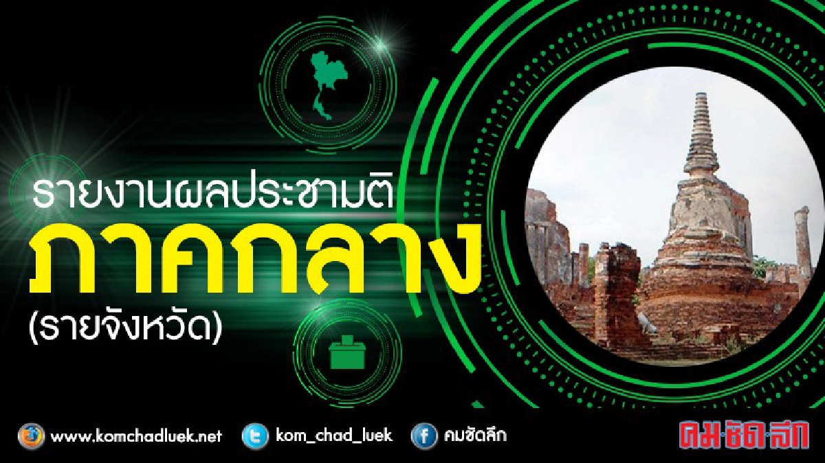 ผลประชามติภาคกลาง เห็นชอบทุกจังหวัด ผลประชามติภาคกลาง เห็นชอบทุกจังหวัด