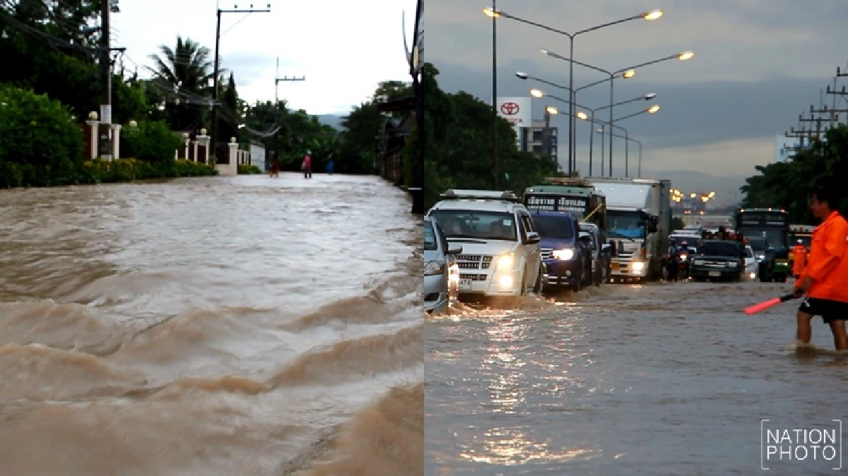 ฝนกระหน่ำเชียงรายน้ำท่วมบ้านอาจารย์ถวัลย์ ฝนกระหน่ำเชียงรายน้ำท่วมบ้านอาจารย์ถวัลย์