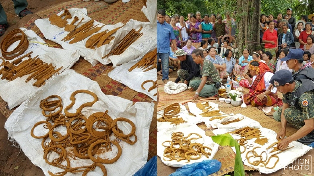 บุรีรัมย์พบโซ่ตรวนศาสตราวุธโบราณ300ชิ้น บุรีรัมย์พบโซ่ตรวนศาสตราวุธโบราณ300ชิ้น
