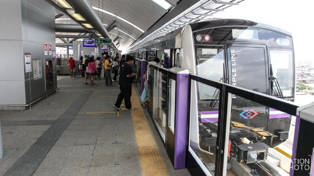 จูงใจขึ้นรถไฟฟ้าสายสีม่วงลดค่าตั๋วเหลือ กม.ละบาท 