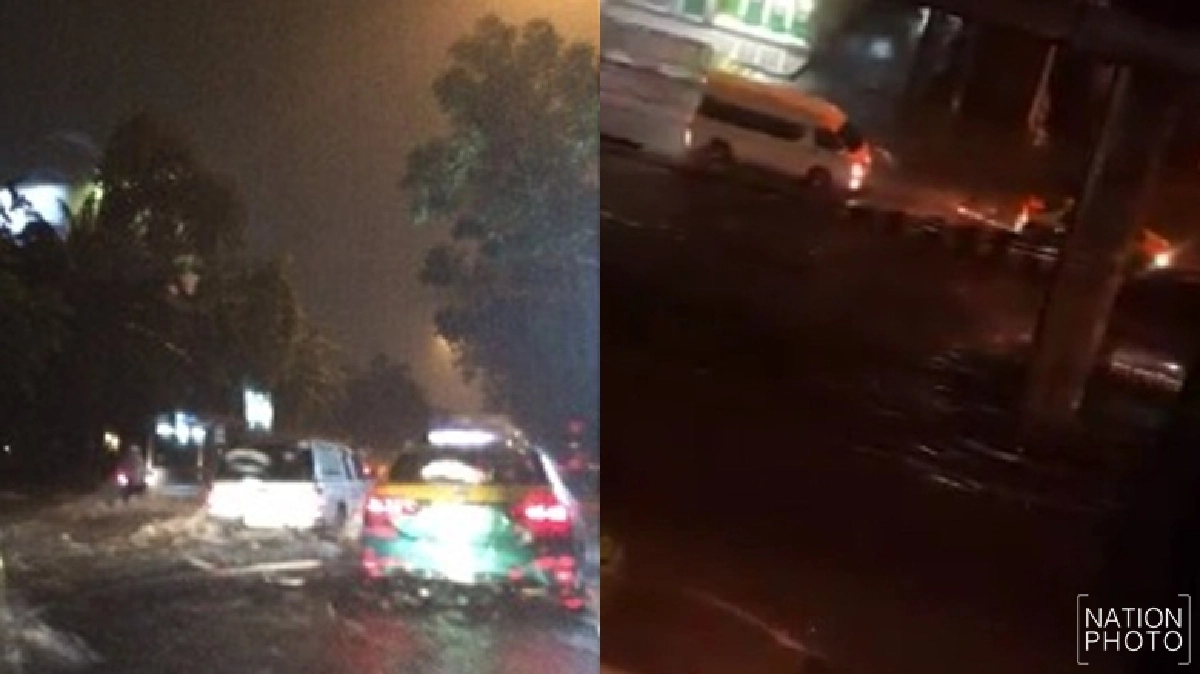  ฝนถล่มกรุงน้ำท่วมขังหลายจุด-ไฟฟ้าดับจนท.เร่งแก้