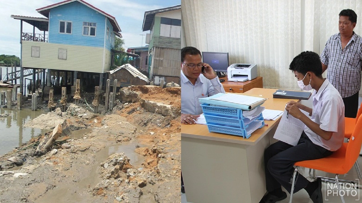 ไม่กล้านอนบ้านกลัวสไลด์ลงคลองช่วงฝนตกหนัก ไม่กล้านอนบ้านกลัวสไลด์ลงคลองช่วงฝนตกหนัก