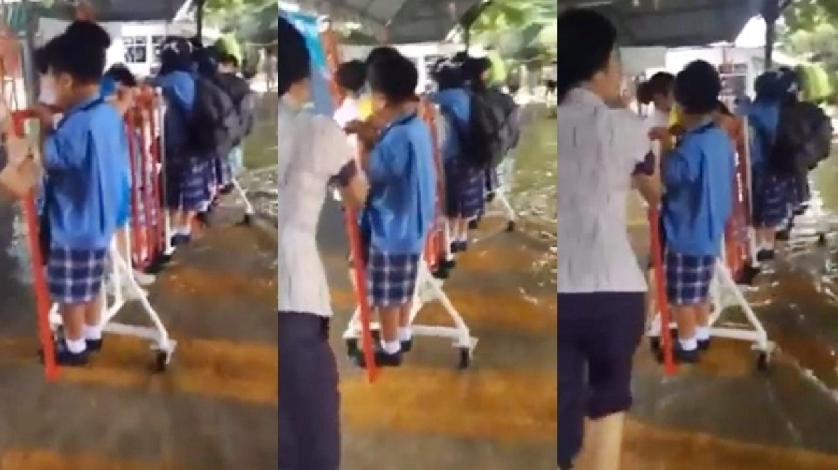 มุมน่ารัก!!น้ำท่วมยังยิ้มได้ มุมน่ารัก!!น้ำท่วมยังยิ้มได้