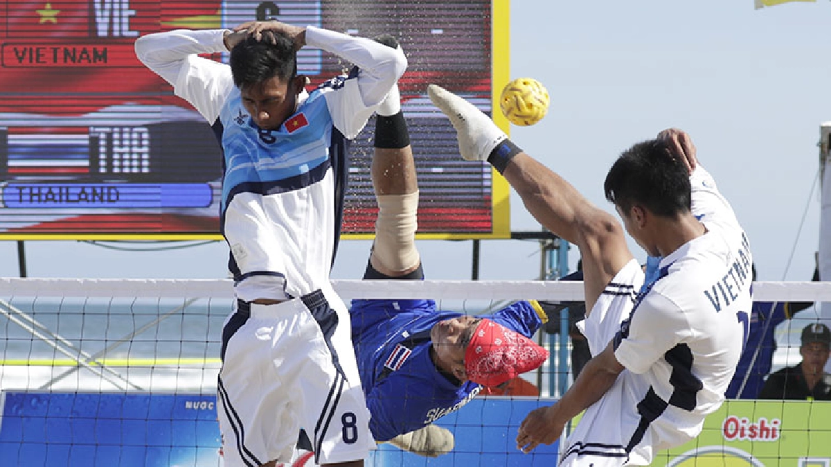 ตะกร้อหนุ่ม-สาวไทยขยำเจ้าถิ่น เปิดเอเชียนบีชเกมส์ ตะกร้อหนุ่ม-สาวไทยขยำเจ้าถิ่น เปิดเอเชียนบีชเกมส์