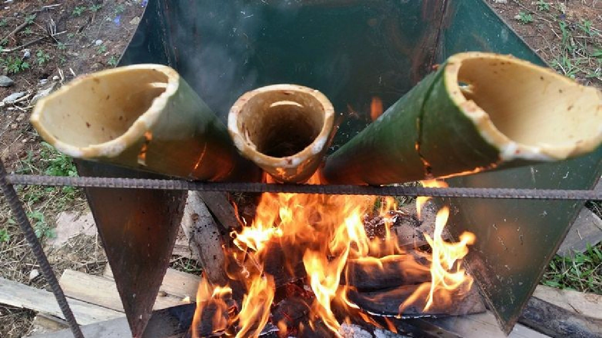 “หลามไก่”อาหารพื้นบ้านชาวต.นครชุม