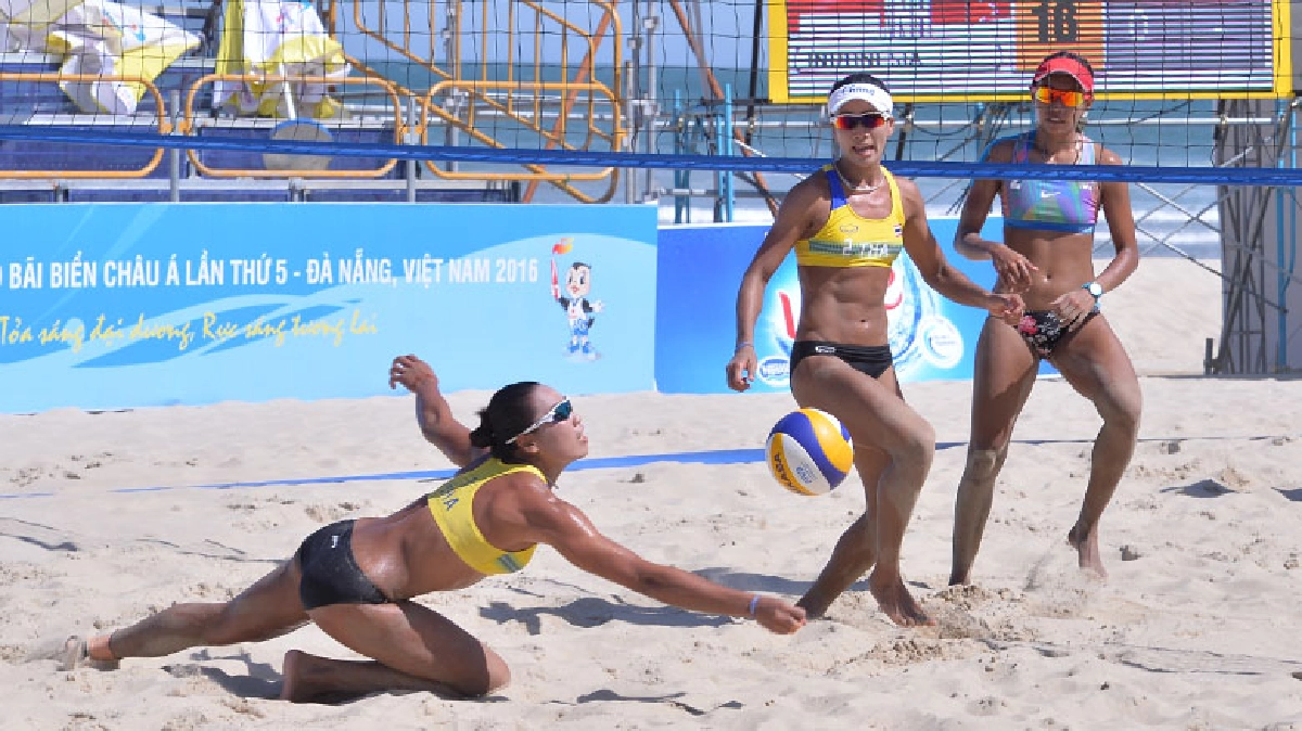 ลูกยางชายหาดหนุ่ม-สาวไทย เข้ารอบบีชเกมส์ ลูกยางชายหาดหนุ่ม-สาวไทย เข้ารอบบีชเกมส์