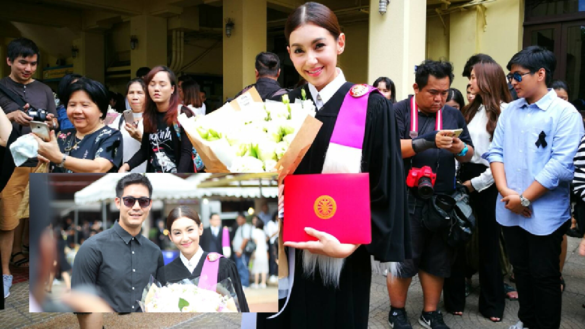 'เบลล่า' ดีใจรับปริญญาโท 'เวียร์' หอบดอกไม้เซอร์ไพรส์     