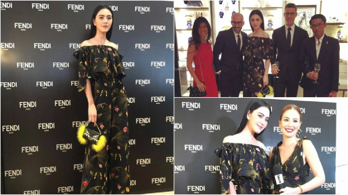 "ใหม่" ร่วมงานเปิดช้อป"Fendi" ที่สิงคโปร์ 