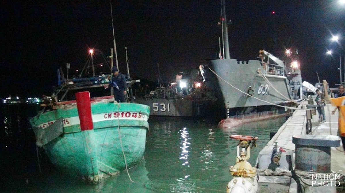 จับเรือประมงเวียดนาม ลอบทำประมงอ่าวไทย จับเรือประมงเวียดนาม ลอบทำประมงอ่าวไทย