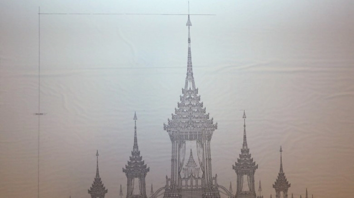  พระเมรุมาศใช้รูปแบบราชวงศ์สมัยรัตนโกสินทร์บุษบก 9 ยอด
