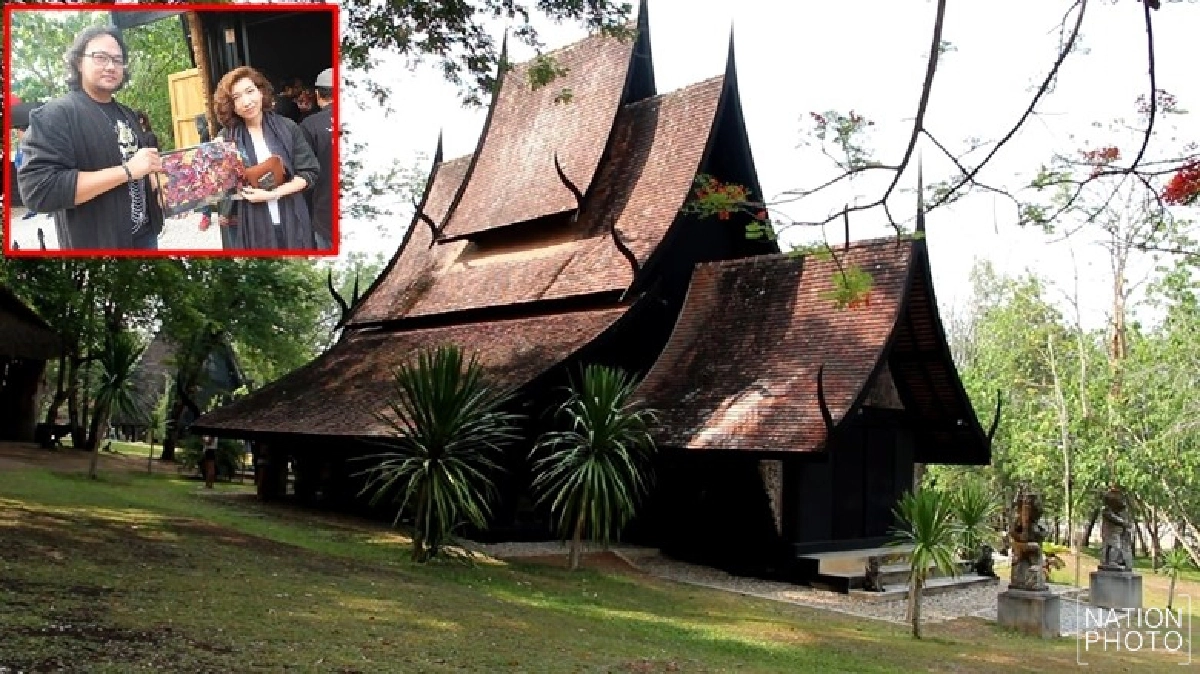 'บ้านดำ'แจกภาพพิมพ์โดย'อ.ถวัลย์'แสนใบ