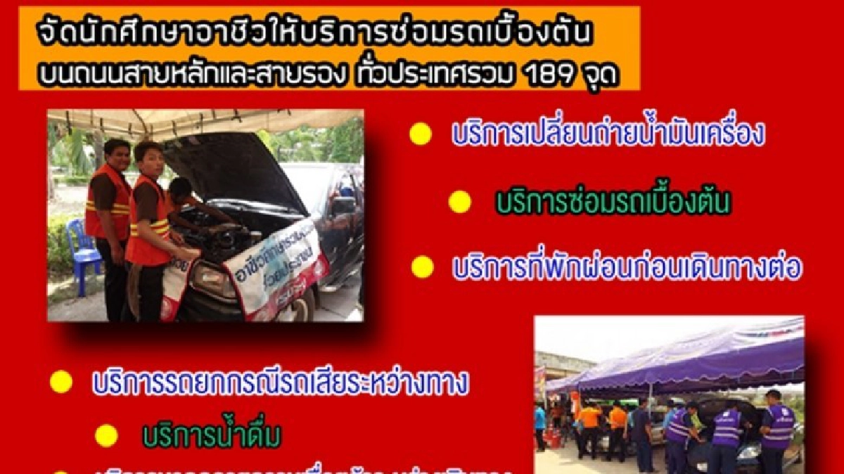 จัดคนดูแลระหว่างทาง189จุดช่วงปีใหม่