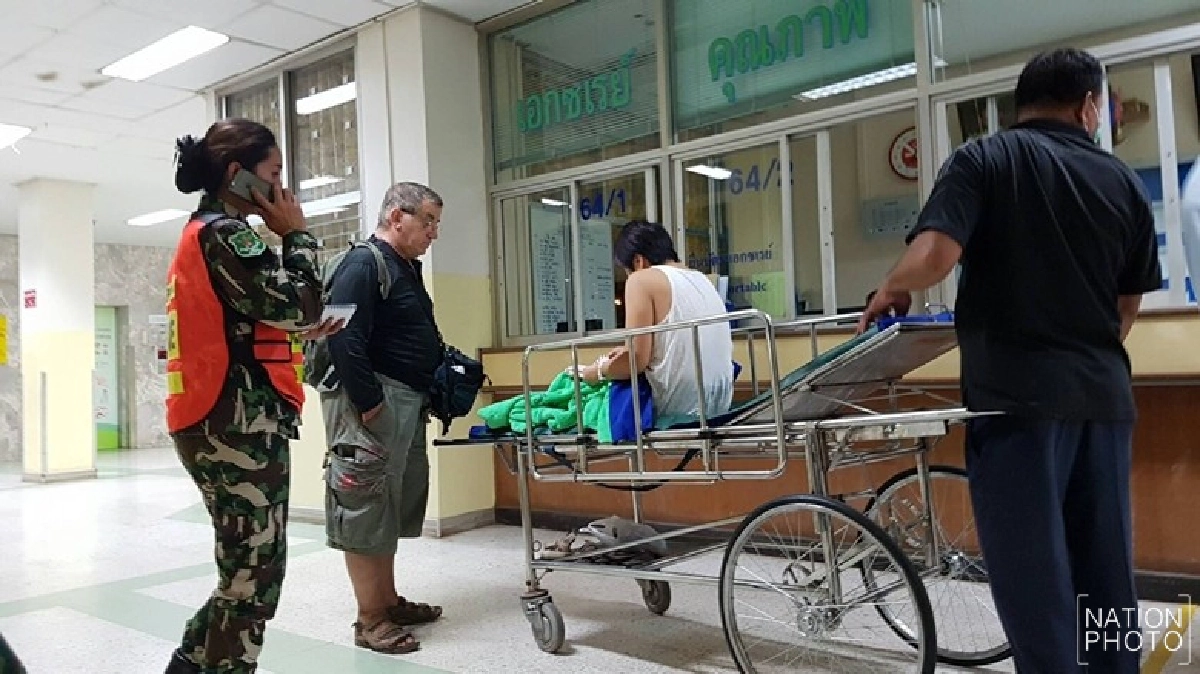 เหยื่อจระเข้เขาใหญ่กัดขอรักษาต่อที่กทม. เหยื่อจระเข้เขาใหญ่กัดขอรักษาต่อที่กทม.