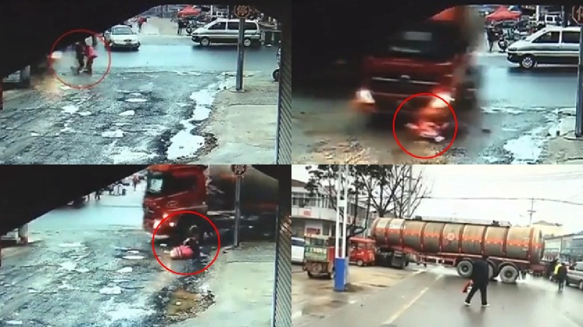 วินาทีชีวิต!!2เด็กหญิงถูกรถบรรทุกชน วินาทีชีวิต!!2เด็กหญิงถูกรถบรรทุกชน
