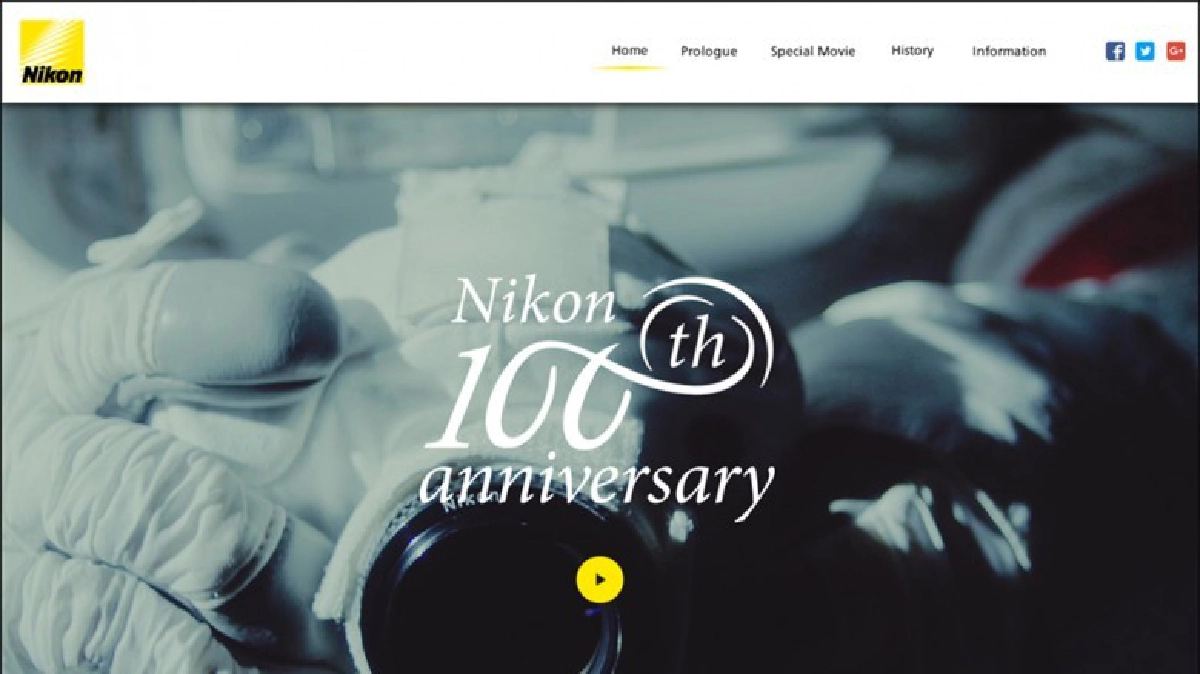 นิคอนเปิดเว็บเฉพาะกิจฉลองครบรอบ 100 ปี