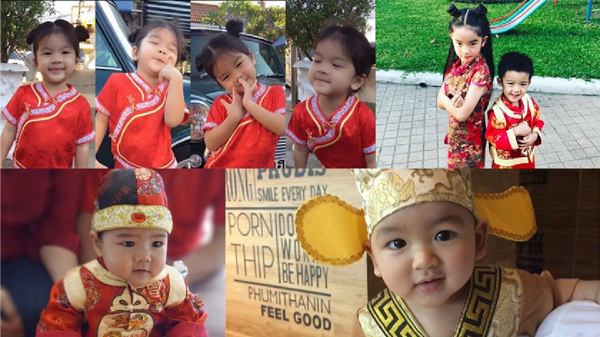 ตรุษจีนคึกคัก!ลูกซุปตาร์แต่งน่ารัก‘หมวยน้อย-ตี๋น้อย’(คลิป)