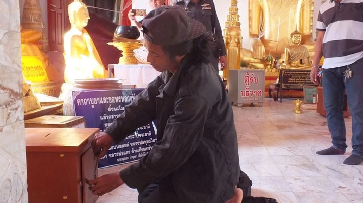 รวบโจรงัดตู้บริจาควัด รวบโจรงัดตู้บริจาควัด