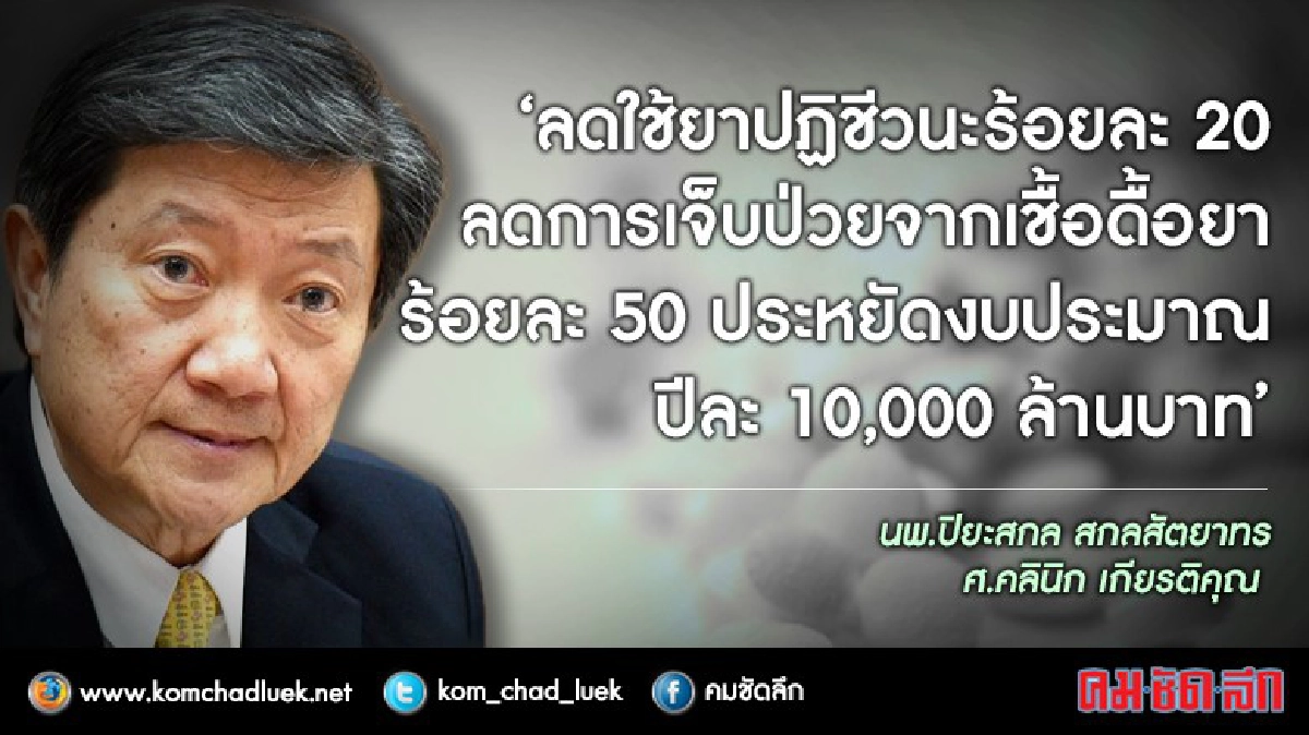 "หมอปิยะสกล"ลั่นลดใช้ยาปฏิชีวนะร้อยละ20