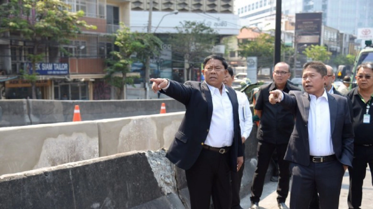 "อัศวิน"ตรวจแผนซ่อม-จราจรสะพานไทย-เบลเยี่ยม  