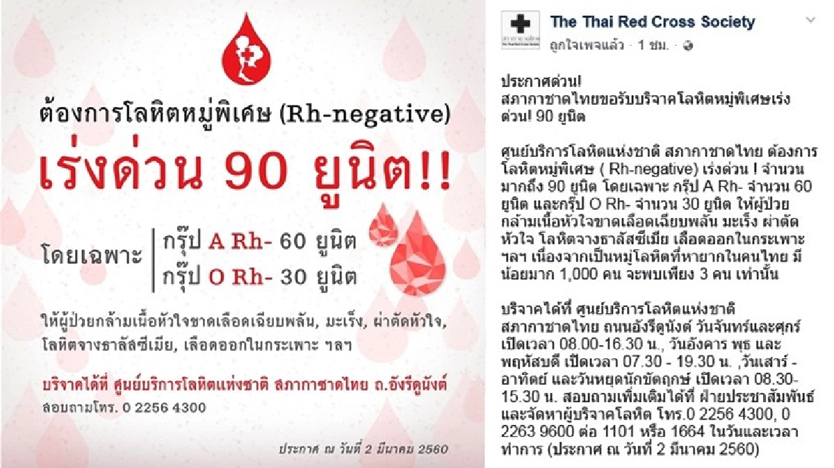 ด่วน!กาชาดขอรับบริจาคโลหิตหมู่พิเศษ ด่วน!กาชาดขอรับบริจาคโลหิตหมู่พิเศษ