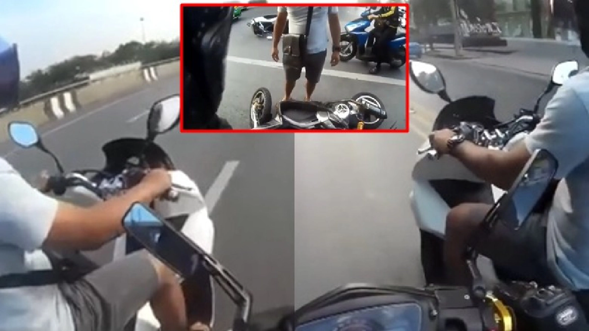 สะใจมั้ย!?เอาคืนเบียดล้มคว่ำทั้งคู่