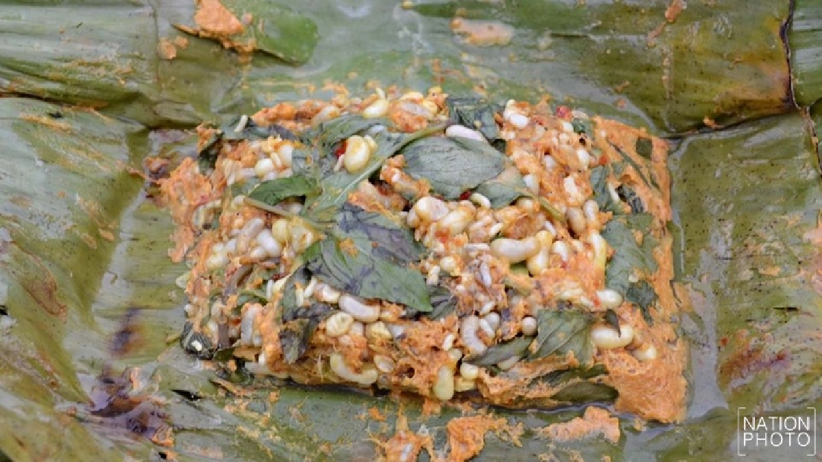 แซ่บหลาย  ไข่มดแดงหมก