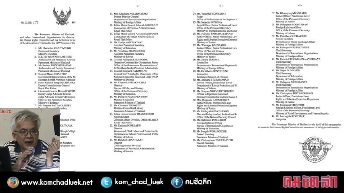 สมศักดิ์ เหน็บ คสช. ส่ง 46 ผู้แทนฯ ประชุมสิทธิฯยูเอ็น