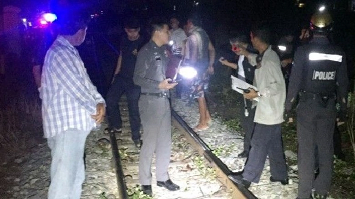 ชายนอนขวางให้รถไฟทับตาย ชายนอนขวางให้รถไฟทับตาย