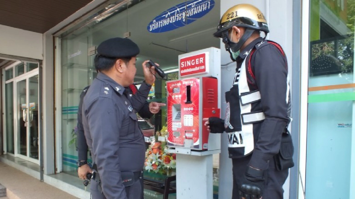 เปิดวงจรปิดล่า2คนร้ายงัดตู้เติมเงินโทรศัพท์