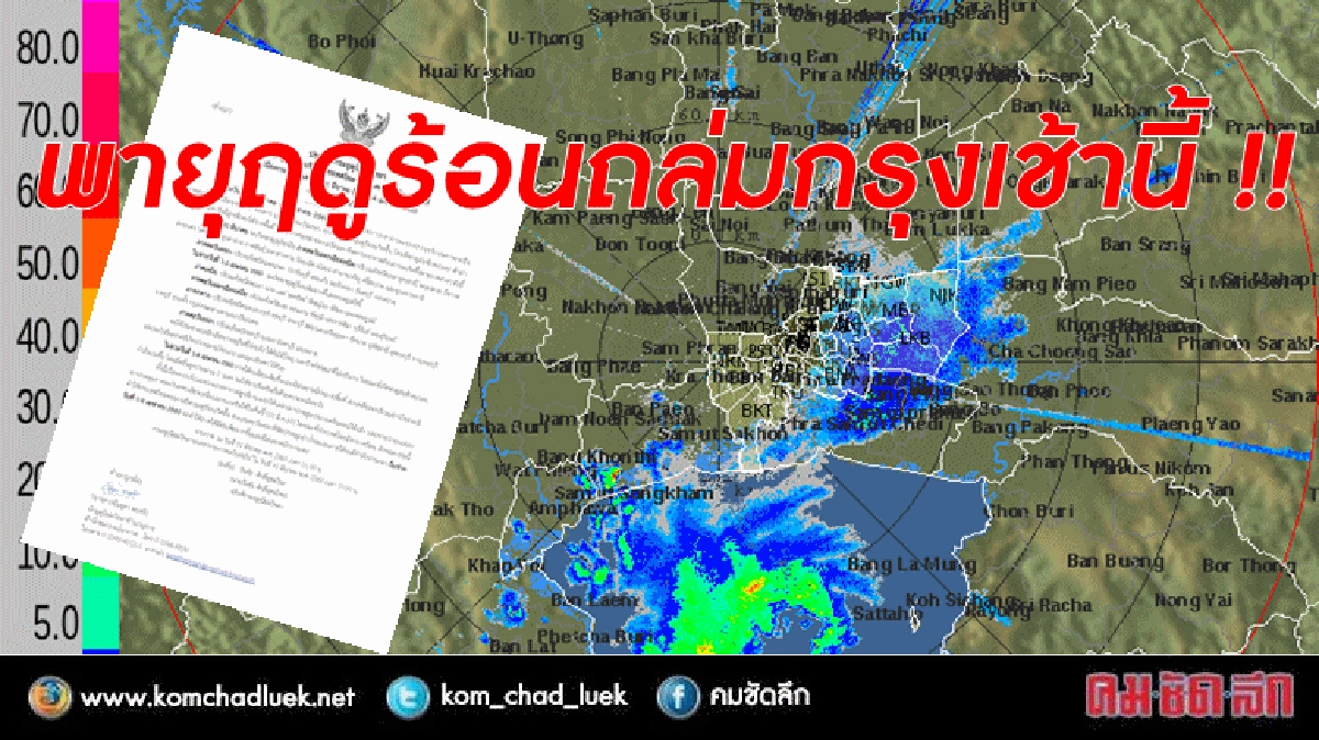 พายุฤดูร้อนถล่มกรุงเช้านี้ พายุฤดูร้อนถล่มกรุงเช้านี้