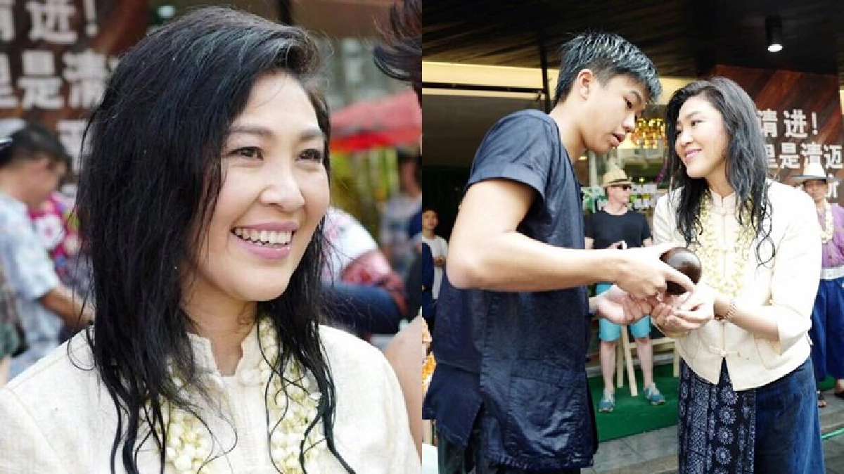 ‘ปู’พาลูกชายสรงน้ำพระพุทธสิหิงค์ ‘ปู’พาลูกชายสรงน้ำพระพุทธสิหิงค์