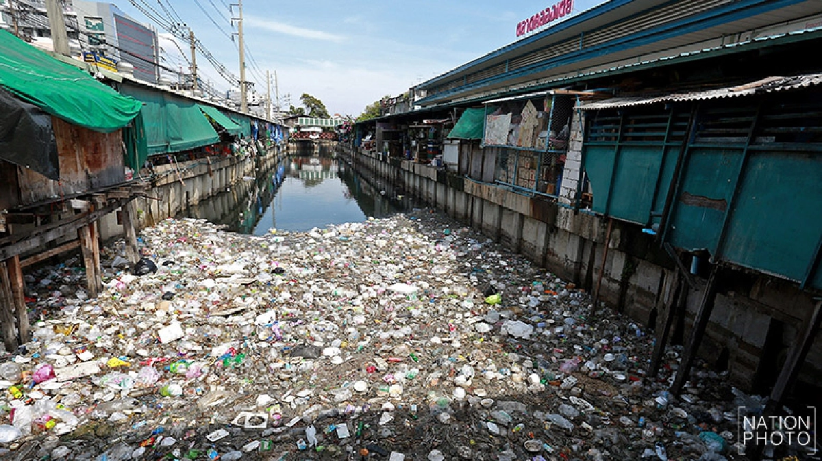 ภาพชุด ขยะเต็มคลอง”คลองเตย”