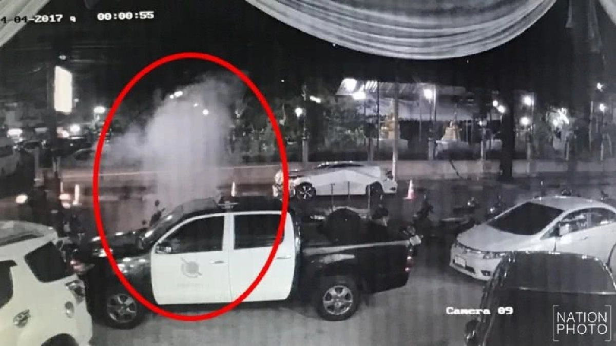 โจ๋เหิมโยนระเบิดตูมสนั่นหน้าโรงพักห้วยขวาง