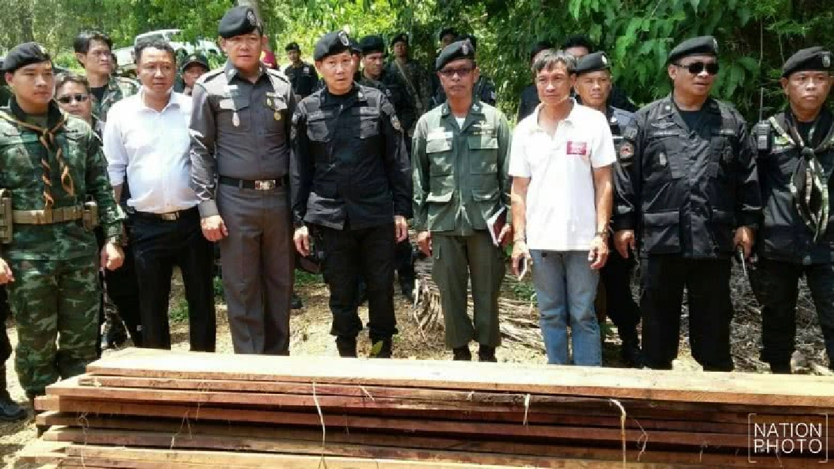 ยึดไม้เถื่อนชายแดนไทย-เมียนมา ยึดไม้เถื่อนชายแดนไทย-เมียนมา