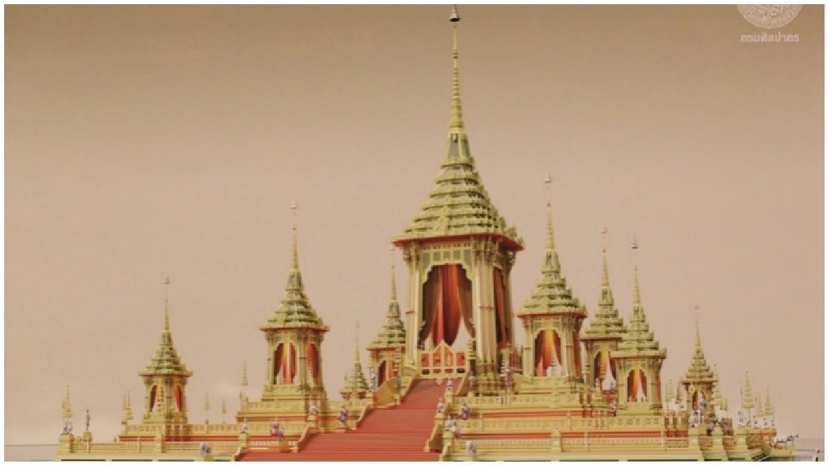 ก่อสร้างพระเมรุมาศแล้วเสร็จ 43 % ก่อสร้างพระเมรุมาศแล้วเสร็จ 43 %