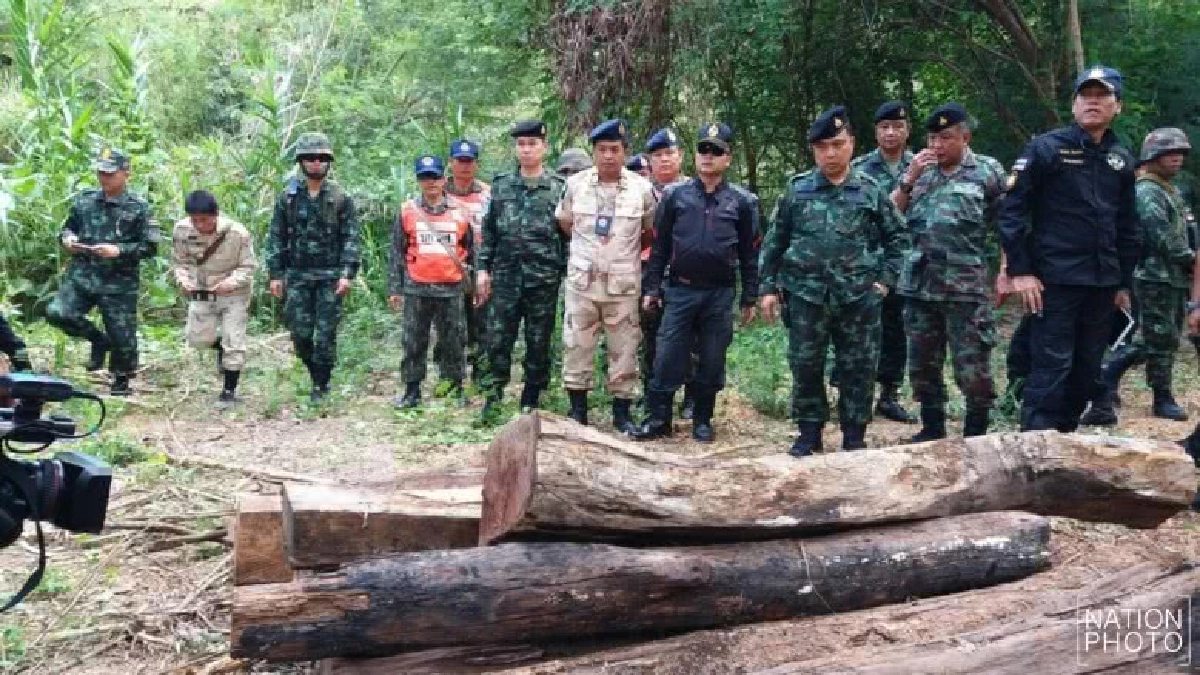 ทหาร - ตร.- ฝ่ายปกครอง ตรวจยึดไม้ชิงชัน-ไม้สัก ทหาร - ตร.- ฝ่ายปกครอง ตรวจยึดไม้ชิงชัน-ไม้สัก
