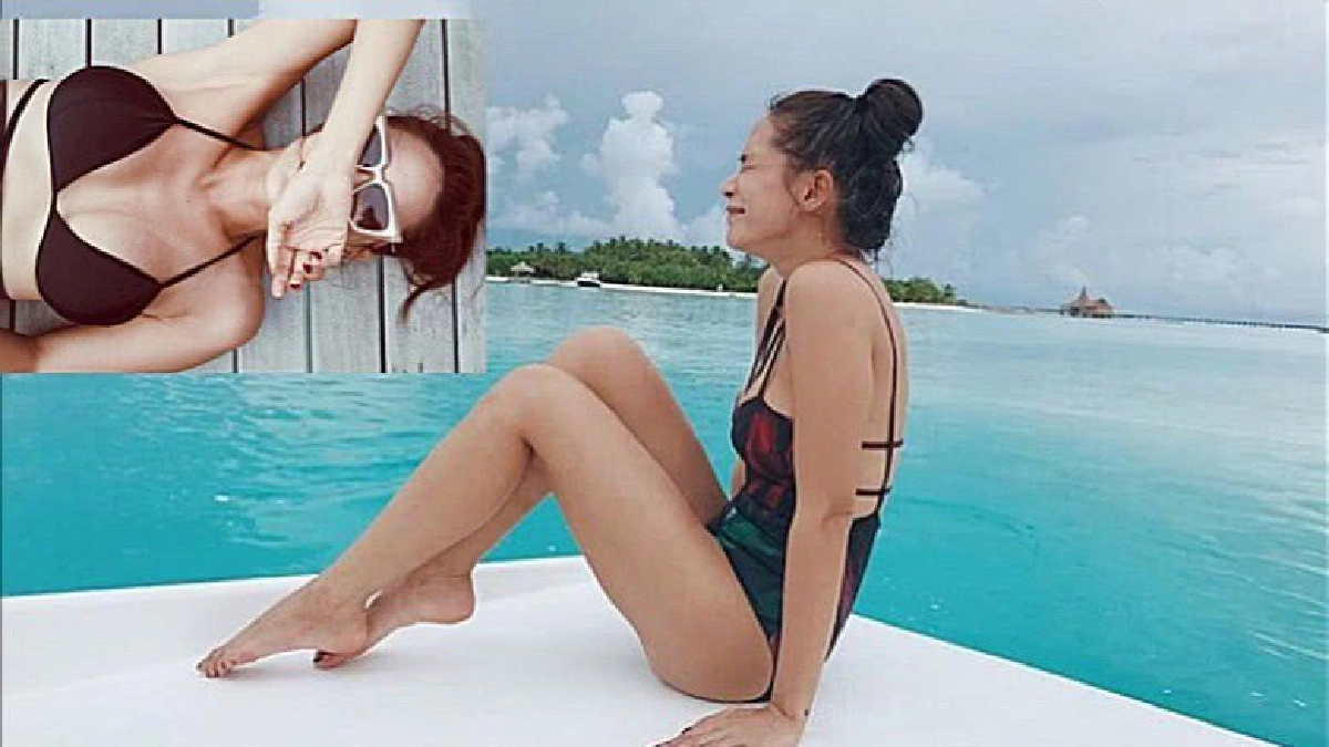 จัดว่าเด็ด! ‘พลอย’ อวดผิวแทนในชุดว่ายน้ำสุดแซบ(คลิป) 