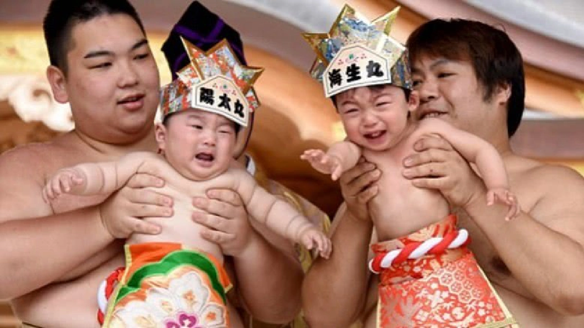 ญี่ปุ่นจัดแข่ง'ซูโม่จิ๋ว'ร้องไห้ ญี่ปุ่นจัดแข่ง'ซูโม่จิ๋ว'ร้องไห้