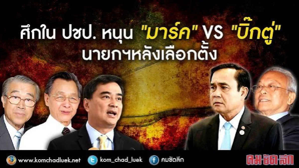 ศึกในปชป. หนุน “มาร์ค” VS “บิ๊กตู่” นายกฯ หลังเลือกตั้ง ศึกในปชป. หนุน “มาร์ค” VS “บิ๊กตู่” นายกฯ หลังเลือกตั้ง