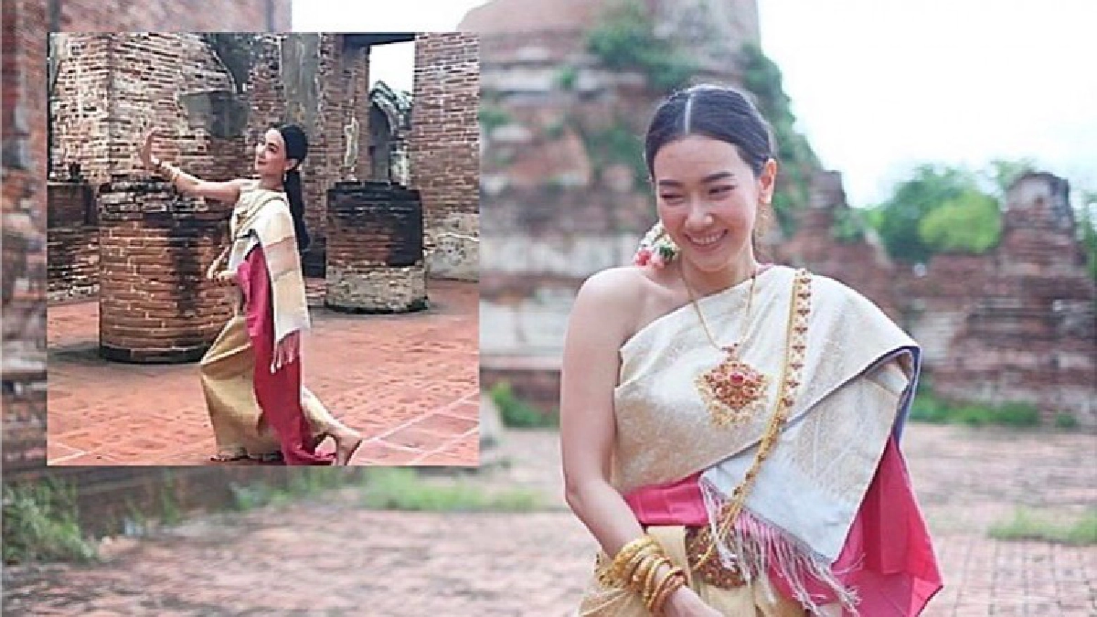 งดงาม!‘นุ่น’ใส่ชุดไทยรำถวายสิ่งศักดิ์สิทธิ์ที่อยุธยา(ชมคลิป)