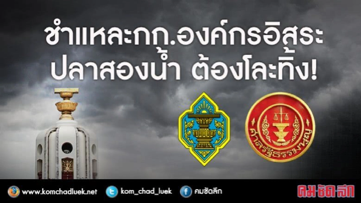 ชำแหละคุณสมบัติองค์กรอิสระ...ปลา 2 น้ำ ต้องโละทิ้ง ชำแหละคุณสมบัติองค์กรอิสระ...ปลา 2 น้ำ ต้องโละทิ้ง
