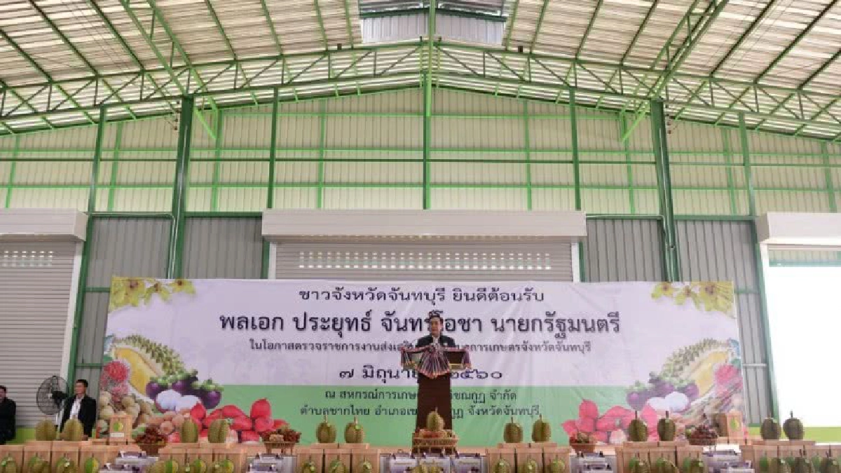 นายกรัฐมนตรีลงพื้นที่ดูความก้าวหน้าเกษตรแปลงใหญ่จ.จันทบุรี