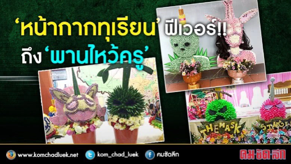 'หน้ากากทุเรียน' ฟีเวอร์!! ถึง 'พานไหว้ครู' 'หน้ากากทุเรียน' ฟีเวอร์!! ถึง 'พานไหว้ครู'