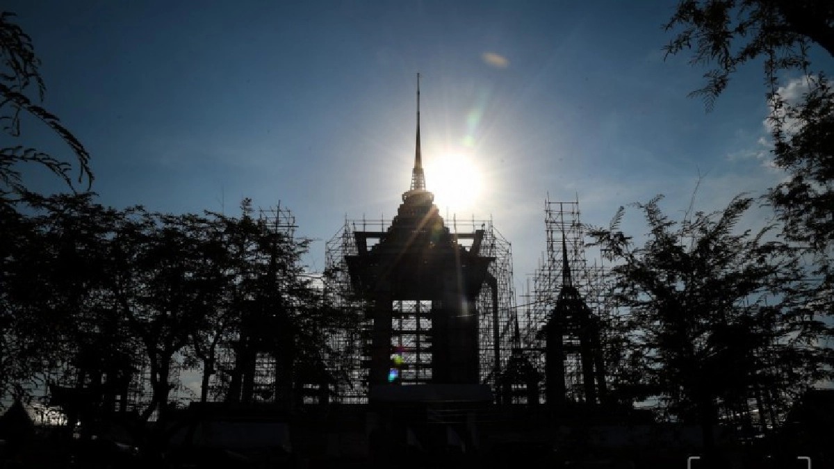 โครงสร้างพระเมรุมาศเสร็จแล้ว อยู่ระหว่างดำเนินงานศิลปกรรม โครงสร้างพระเมรุมาศเสร็จแล้ว อยู่ระหว่างดำเนินงานศิลปกรรม