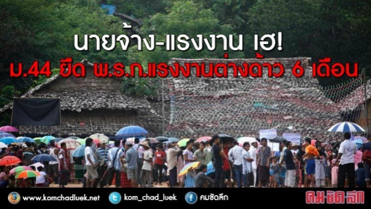 นายจ้าง-แรงงาน เฮ! ม.44 ยืด พ.ร.ก.แรงงานต่างด้าว 6 เดือน นายจ้าง-แรงงาน เฮ! ม.44 ยืด พ.ร.ก.แรงงานต่างด้าว 6 เดือน